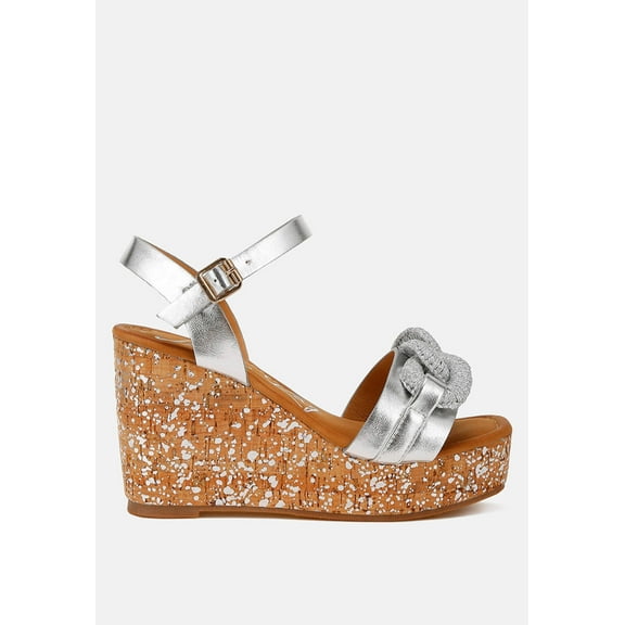 Emelda Chain Link Detail Wedge Sandals