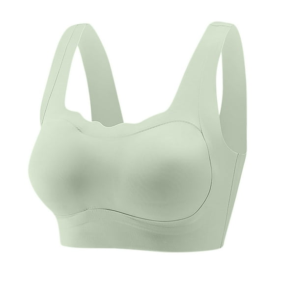REORIAFEE Full Coverage Bras for Women Wireless Wide Strap No Underwire Push up Bralette Comfortable Padded Bras with Full Back M-2XL