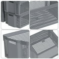 thumbnail image 5 of Nihenok Large 12 Packs Plastic Stackable Storage Basket, Kitchen Pantry Office Organizer Bins, Gray, 5 of 9