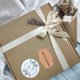 thumbnail image 4 of Whataatahia 150 etiquetas adhesivas de regalo para Navidad, etiquetas de regalo, etiquetas de nombre, etiquetas adhesivas de 1,25 x 2,28 pulgadas (marrón kraft), 4 of 6