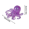 thumbnail image 2 of Transparent Octopus Squishy Toy Glitter Sensory Squeeze Stress Ball Soft Tactile Slow Rising Decompression Toy Novelty Stress Toy Gift For Home Travel Parties Tactile Play, 2 of 3