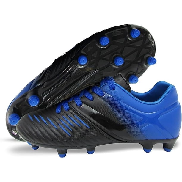 Vizari Botas de Fútbol Liga para Terreno Firme para Niños: Calzado de Fútbol Duradero, Ligero y Cómodo para Niños y Niñas, Azul, Talla 3.5.