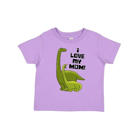 

Inktastic I Love My Mom with Baby and Mommy Brontosaurus Gift Toddler Boy or Toddler Girl T-Shirt