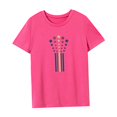 thumbnail image 4 of Camiseta para mujer de verano simple y ligera con cuello redondo para viajes de compras navideñas , Rosa Rosa, s, 4 of 7