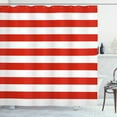 thumbnail image 1 of Ambesonne Geometric Shower Curtain, American Flag Design, 69"Wx84"L, Vermilion White, 1 of 2
