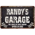 thumbnail image 1 of RANDY'S Garage Black Grunge Sign 12 x 18 Matte Finish Metal 112180005217, 1 of 1