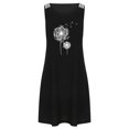 thumbnail image 4 of Moda mujer casual sexy cuello redondo impresión encaje sin mangas mini vestido Fridja hj456, 4 of 8