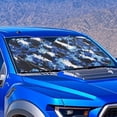 thumbnail image 4 of Xixirimido Car Windshield Sun Shade Universal Fit for SUV Truck Sedan Auto Front Window Sunshade Sun Visor Block UV Rays Keep Cool Car Accessories, Camouflage Blue, 4 of 8