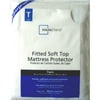 Mainstays Polyester with Vinyl Laminate Soft Top Fitted Mattress Protector, 1 Each