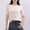 Pink, variant on VgaVtl Summer Womens Tshirts Elbow-Length Plus Size Tops Women Slim Solid Color Casual Basic Layering Homewear Shirts,White L