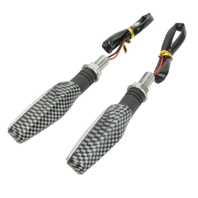 Turn Signal Lights, ABS Super Bright Motorcycle LED Warning Light Durable Low Power Consumption For Chopper Carbon Fiber