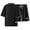 A8 Black, variant on Glisme Men's Pyjamas 2 Piece Solid Color Short Sleeve Crew Neck Nightwear With Shorts Set Summer Comfortable Pajamas For Men Size 4XL Black