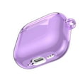 thumbnail image 2 of SUNHUFA Clear Protective Case with Carabiner TPU Cover for Airpods 4(Transparent Purple), 2 of 9
