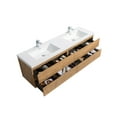 thumbnail image 4 of Alma 84 Inch Natural Oak Wall Mount Vanity With A integrated Sink, 4 of 5