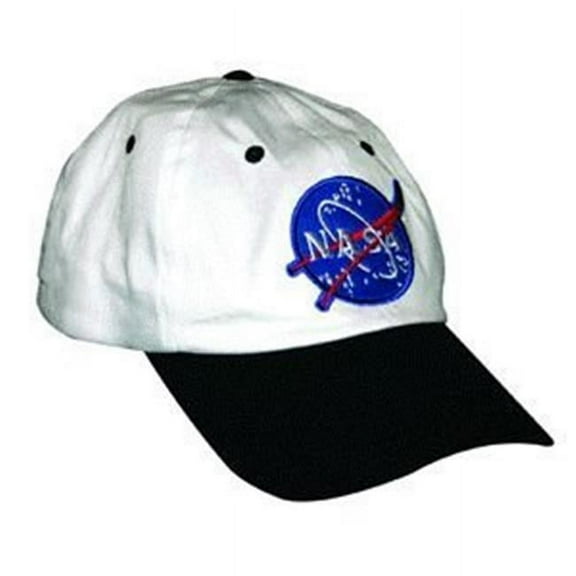 Aeromax Jr. NASA Astronaut Cap, Adjustable Youth Size, White/Black
