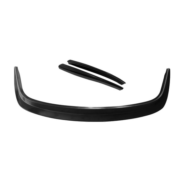 Ikon Motorsports 3PCS Front Bumper Lip Spoiler Lower Air Dam Chin Splitter Bodykit Replacement Compatible With 2003-2004 Ford Mustang SVT Cobra MDA Style PU Polyurethane Unpainted Black