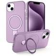 thumbnail image 1 of FOR IPhone 13/14/14 Plus/15 Plus Case 6.1"6.7" With Magnetic Ring Kickstand [Compatible With MagSafe] [Soft Anti-Scratch Microfiber Lining] Premium Leather Case, 1 of 5