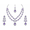 LIGHT PURPLE, variant on Parshwa Creations Exquisite Indian Bollywood Wedding Silver Plated Kundan Jewelry Choker Necklace Set