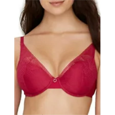 CHANTELLE Intimates Pink Plunge Padded Demi Ring Hardware Underwire Bra 32D