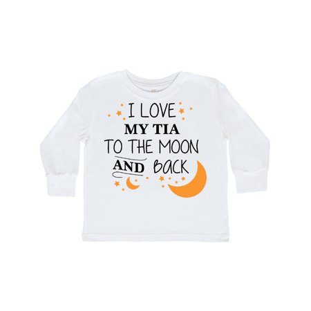 

Inktastic I Love My Tia To The Moon and Back Gift Toddler Boy or Toddler Girl Long Sleeve T-Shirt