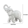 thumbnail image 5 of Benjara Accent Table Decoration- Elephant Design- 18" White Ceramic Body, 5 of 6