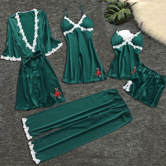 BONIXOOM Christmas Pajamas For Couples Womens Pajamas Sleepwear None Short Sleeve Solid Sleep Dress Multicolor XL