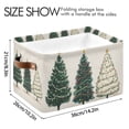 thumbnail image 4 of Yayeee 2 Pack Canvas Storage Basket with Handles for Shelves Fabric Bins Closet Organizer, Hand Drawn Christmas, 4 of 8