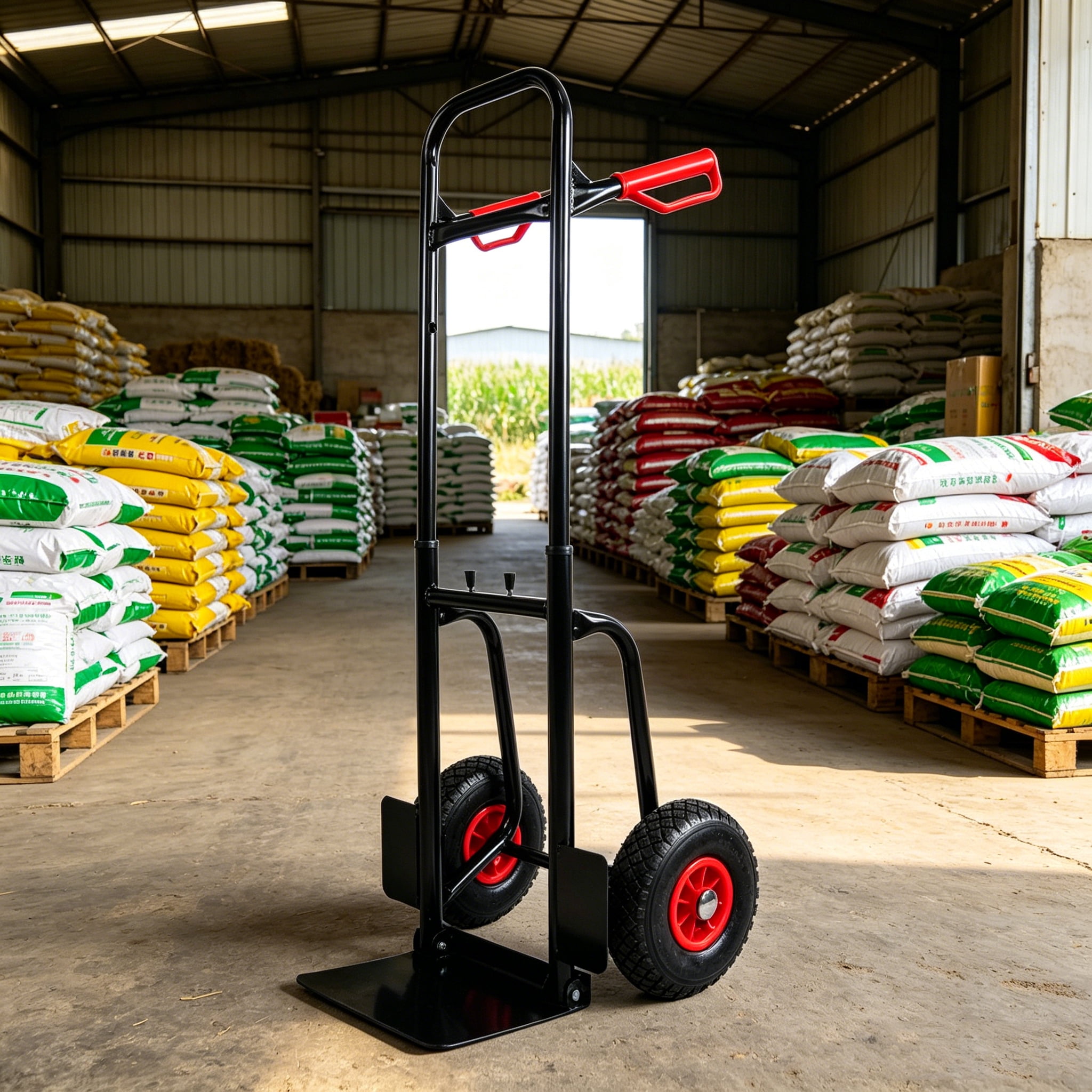 Heavy-Duty Folding Hand Truck with Retractable Handle for Moving