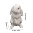 thumbnail image 3 of Gallickan Spring Easter Bunny Figurine Decor,White Ceramic Easter Bunny Statue Table Centerpieces,Elegant Easter Ornaments for Shelf Tray Party Home Decor, 3 of 9