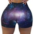 thumbnail image 2 of Sikiie Planets Stars And Galaxies1 Workout Shorts Women Scrunch Butt Gym Shorts Seamless High Waist Tummy Control Yoga Biker Athletic Shorts-Medium, 2 of 8