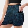 thumbnail image 3 of Vintage Blue And Mauve Fabric Women's skirt With Hide Pocket Tennis Skirt Golf Skirts Badminton Skirts Running skirts Blue Navy, 3 of 7