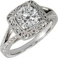 thumbnail image 3 of Pompeii 1 1/15ct Vintage Solitaire Diamond Engraved Engagement Ring 14K White Gold, 3 of 3