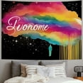 thumbnail image 2 of Creowell Kawaii Rainbow Clouds Tapestry for Teen Girls Bedroom Aesthetic, Colorful Pink Boho Retro 70s Tapestry Wall Hanging,Tapestries Poster Blanket College Dorm Decor  60x50inch, 2 of 6