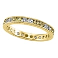 thumbnail image 2 of Karina B� Diamond and Yellow Sapphire Eternity Band With Milgrain, 2 of 9