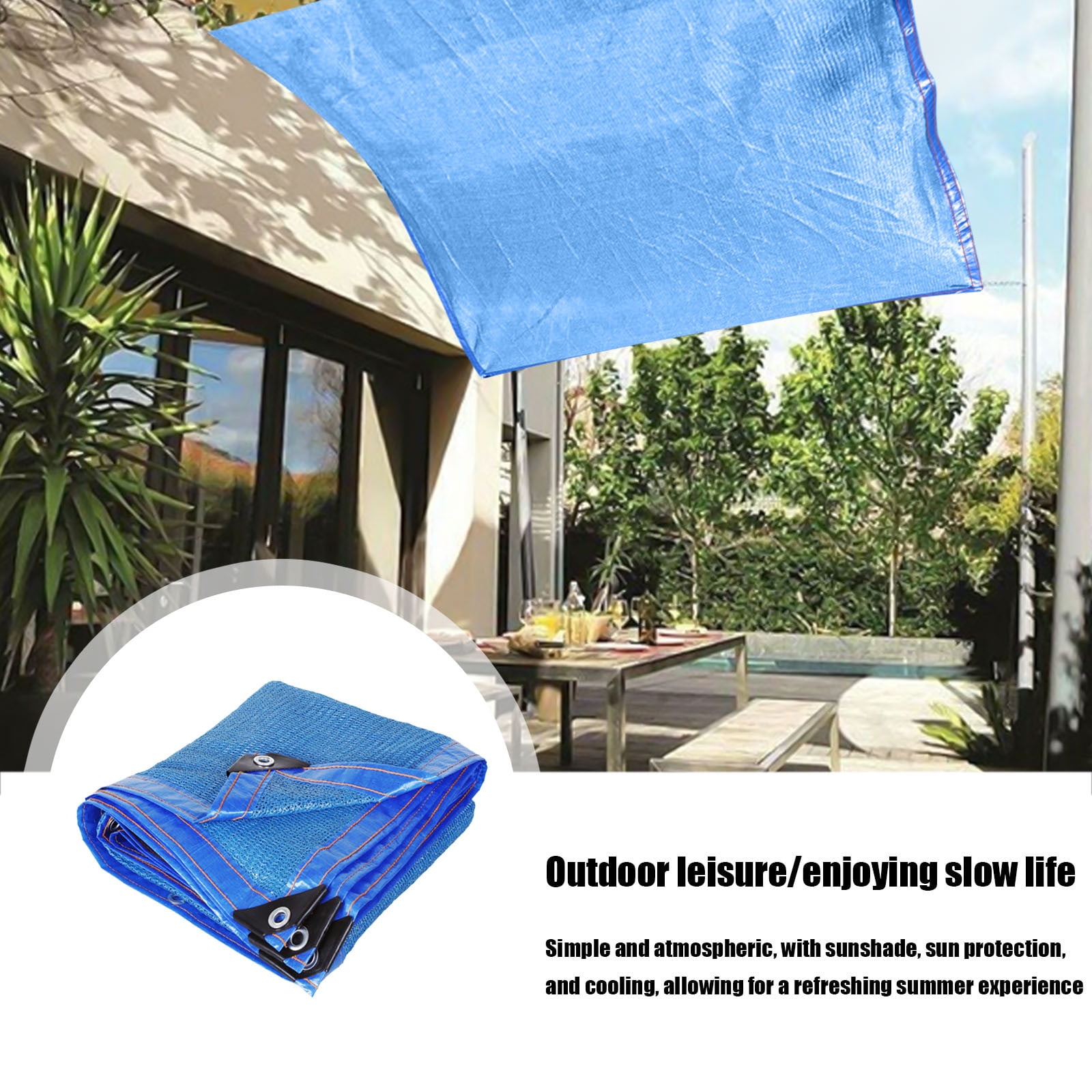 Summer Savings Clearance! Boovnll Sun Shades Outdoor Patio, 6.6x10Ft Rectangle Sand UV Block Sunshade Mesh Insulation Permeable Heavy Duty Shade Cloth for Outdoor Patio Yard Backyard Garden, Sun Shade