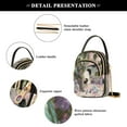 thumbnail image 5 of DIXRUYEE Cross Body Shoulder Handbags Bags Fashion Bubbly Feline in Leafy Nook Pattern, 5 of 7