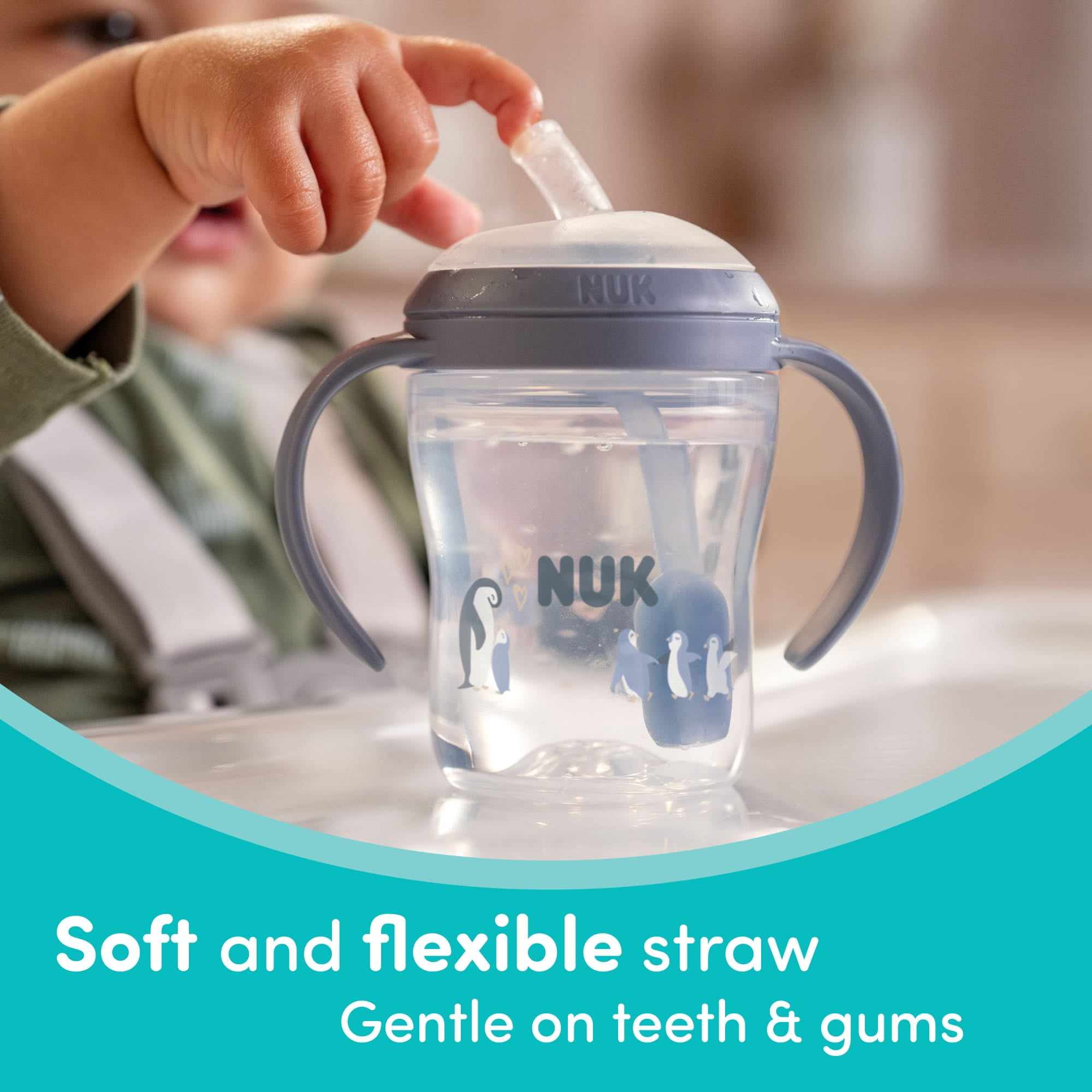 NUK Perfect Match Learner Straw Cup, 8 oz, 1 Pack