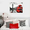 thumbnail image 4 of COMIO  Black and White Wall Art Canvas Print Paris Eiffel Tower City Picture Red Rose Girl Silhouette Pictures Decor Living Room Bedroom, 4 of 4