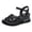 Black, variant on Honeeladyy Clearance under 5$ Summer Ladies Shoes Casual Women's Sandals Flat Buckle Wedge Heels Open Toe Outdoor Comfy Sandals