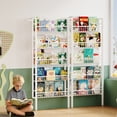 thumbnail image 4 of Homeiju 5-Tier Wall Mounted  Metal Bookshelf, 5-Tier Ladder Shelf Suitable for Books, Toys, Magazines, Documents, Albums, White, 4 of 8