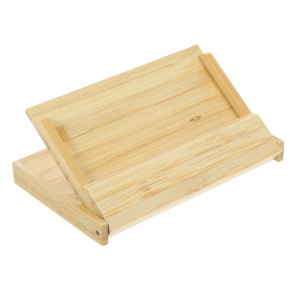 Bamboo Card Case Index Card Container Flash Card Organizer Business Holder Case