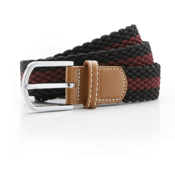 Asquith & Fox Mens Two Color Stripe Braid Stretch Belt