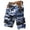 Dark Blue, variant on Men's Multi Pocket Cargo Shorts Camo Print Relaxed Fit Cotton Outdoor Work Hiking Casual Shorts No Belt