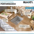 thumbnail image 3 of Ruvati 12 inch Undermount Bar Prep Kitchen Sink 16 Gauge Corners Single Bowl, 3 of 10