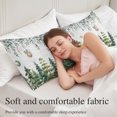 thumbnail image 5 of Green Snowman Christmas Long Body Pillow Cover 20x60 Inch, Xmas Snowflake Eucalyptus Leaves Decorative Pillowcase with Zipper, Microfiber Pillow Protector, Soft Breathable Long Pillowcases for Women, 5 of 9