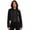 black, variant on Women’s Cropped Denim Jacket, Washed Jean Top with Metal Buckle Straps