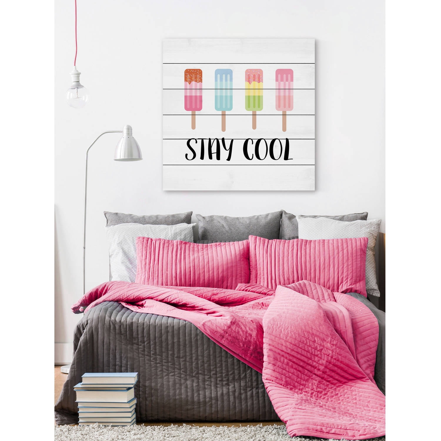Marmont Hill "Stay Cool" by Diana Alcala Painting Print on White Wood