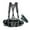 Black, variant on Men Women Hiking Waist Pack with Bottle Holders & Shoulder Straps Sport Storage Bag Hiking Fanny Pack for Camping Cycling Climbing (Black)