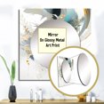 thumbnail image 3 of Designart "Mosaic Echoes in Turquoise and Gold II" Cubism Square Mirror For Wall Decor - Large Turquoise Square Printed Wall Mirror Art - Wall Mounted Square Large Mirror, 3 of 5