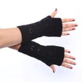 thumbnail image 2 of Women's Gloves Mittens Women Autumn And Winter Casual Simple Solid Color Fashion Twist Hollow Knit Warm Gloves, Women's Accessories Gloves Mittens, 2 of 8